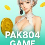 Featured banner for the Pak804 Game showing a character with a teal background and gold coins, promoting KingsDroid.net.