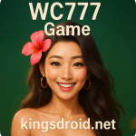 WC777 Game Icon Featuring Woman with Flower in Hair on Green Background – KingsDroid.net